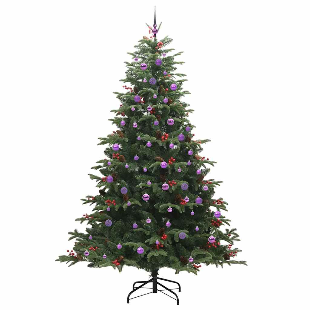 Konstgjord julgran Grön 240 cm PVC och Metall och Plast