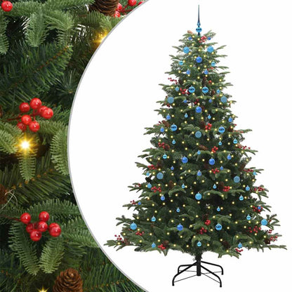 Konstgjord julgran Grön 240 cm PVC och Metall och Plast