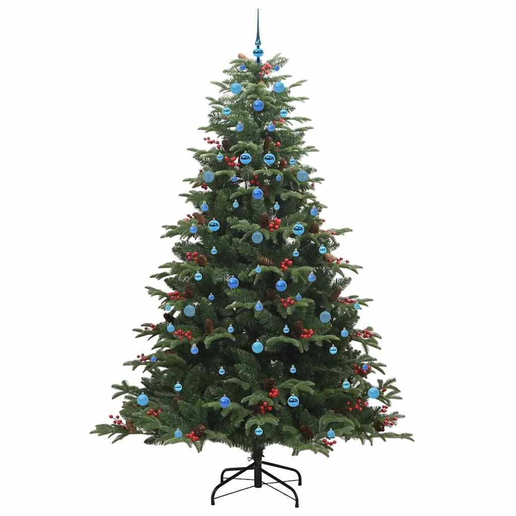 Konstgjord julgran Grön 240 cm PVC och Metall och Plast