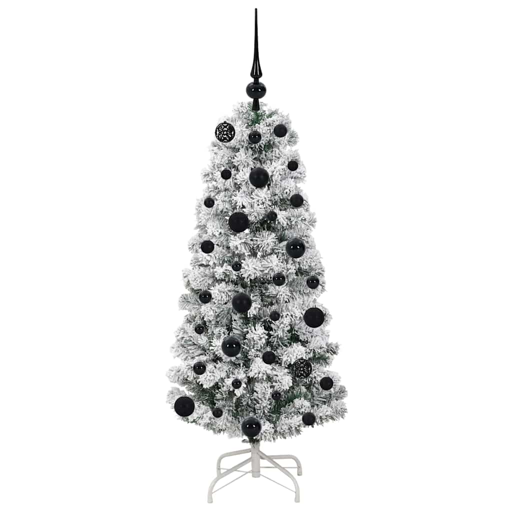 Plast Hingad Julgran 150 LED-lampor Grön och Vit 120 cm