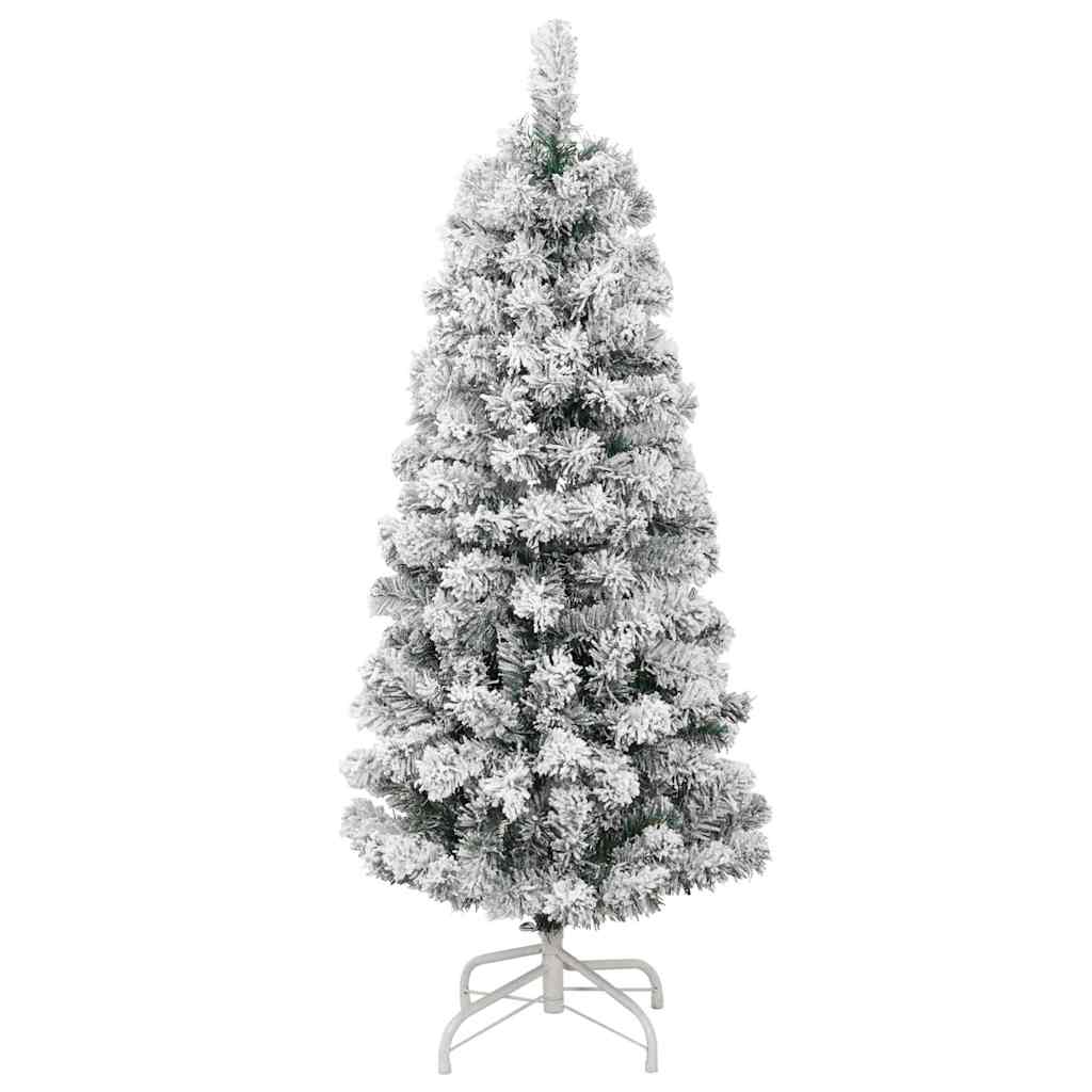 Plast Hingad Julgran 150 LED-lampor Grön och Vit 120 cm