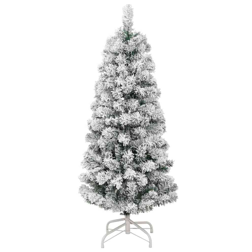 Plast Hingad Julgran 150 LED-lampor Grön och Vit 120 cm