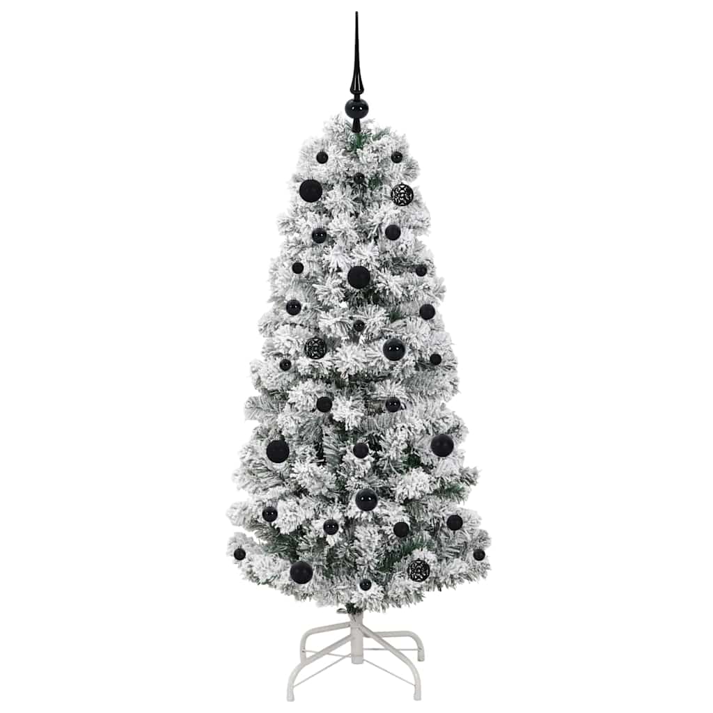 Plast Hingad Julgran 150 LED-lampor Grön och Vit 150 cm