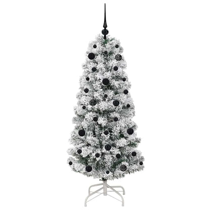 Plast Hingad Julgran 150 LED-lampor Grön och Vit 150 cm