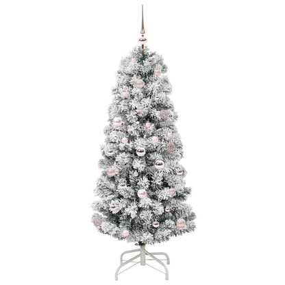 Plast Hingad Julgran 150 LED-lampor Grön och Vit 150 cm