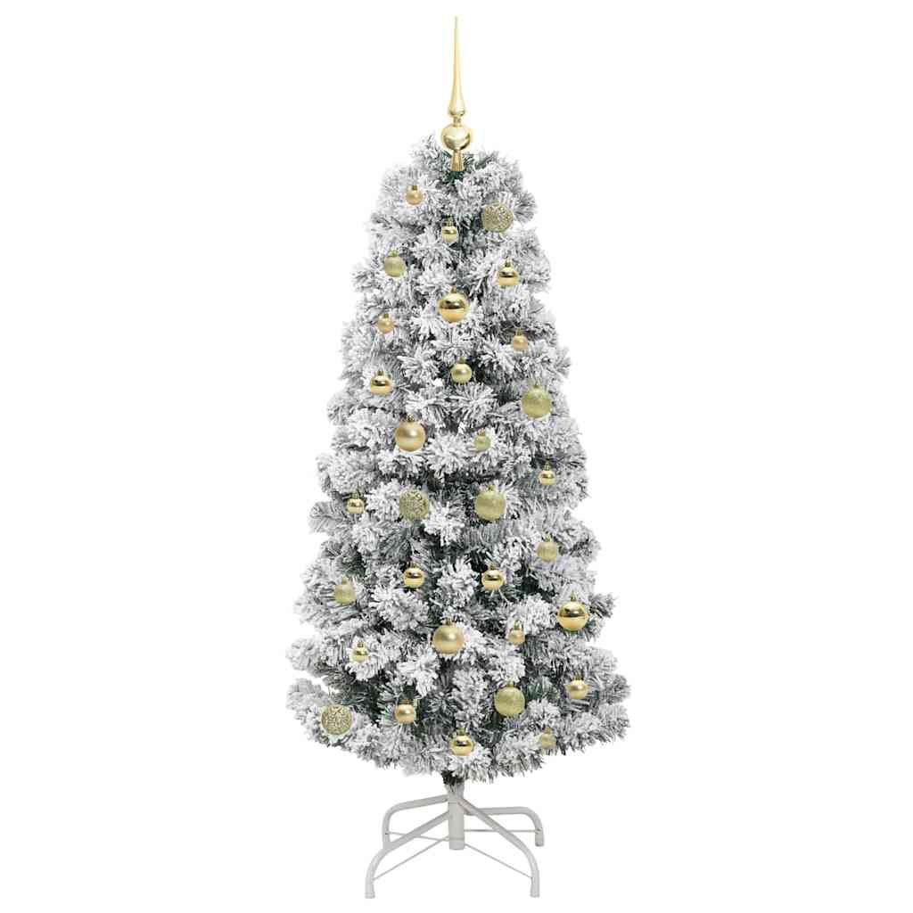 Plast Hingad Julgran 150 LED-lampor Grön och Vit 150 cm