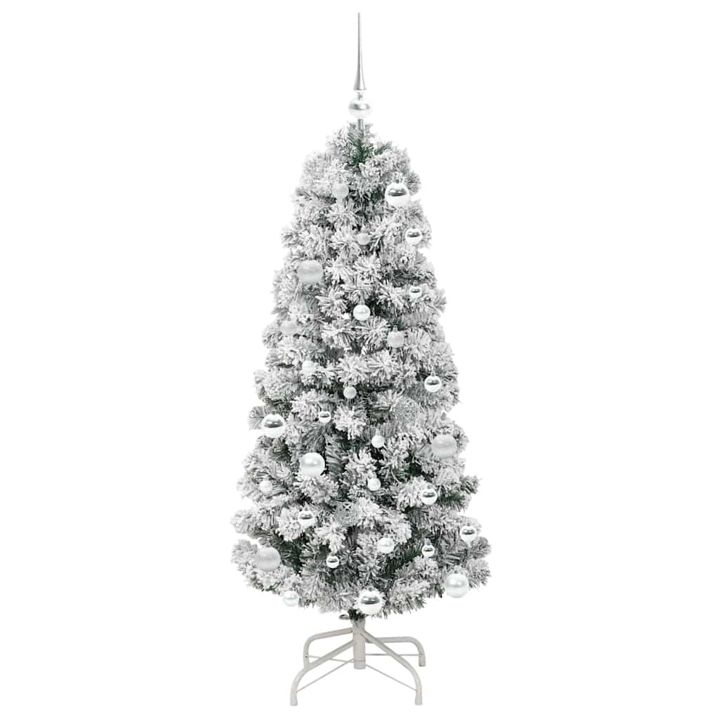 Plast Hingad Julgran 150 LED-lampor Grön och Vit 150 cm
