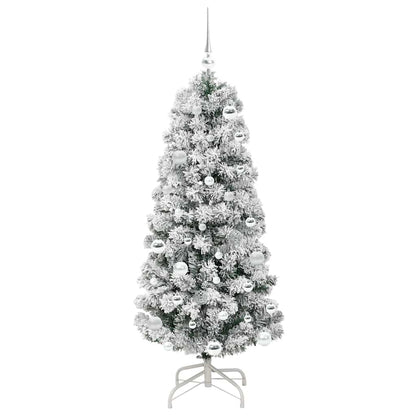 Plast Hingad Julgran 150 LED-lampor Grön och Vit 150 cm
