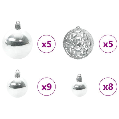 Plast Hingad Julgran 150 LED-lampor Grön och Vit 150 cm