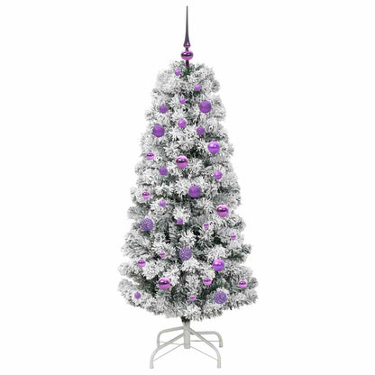 Plast Hingad Julgran 150 LED-lampor Grön och Vit 150 cm