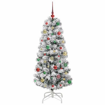 Plast Hingad Julgran 150 LED-lampor Grön och Vit 150 cm