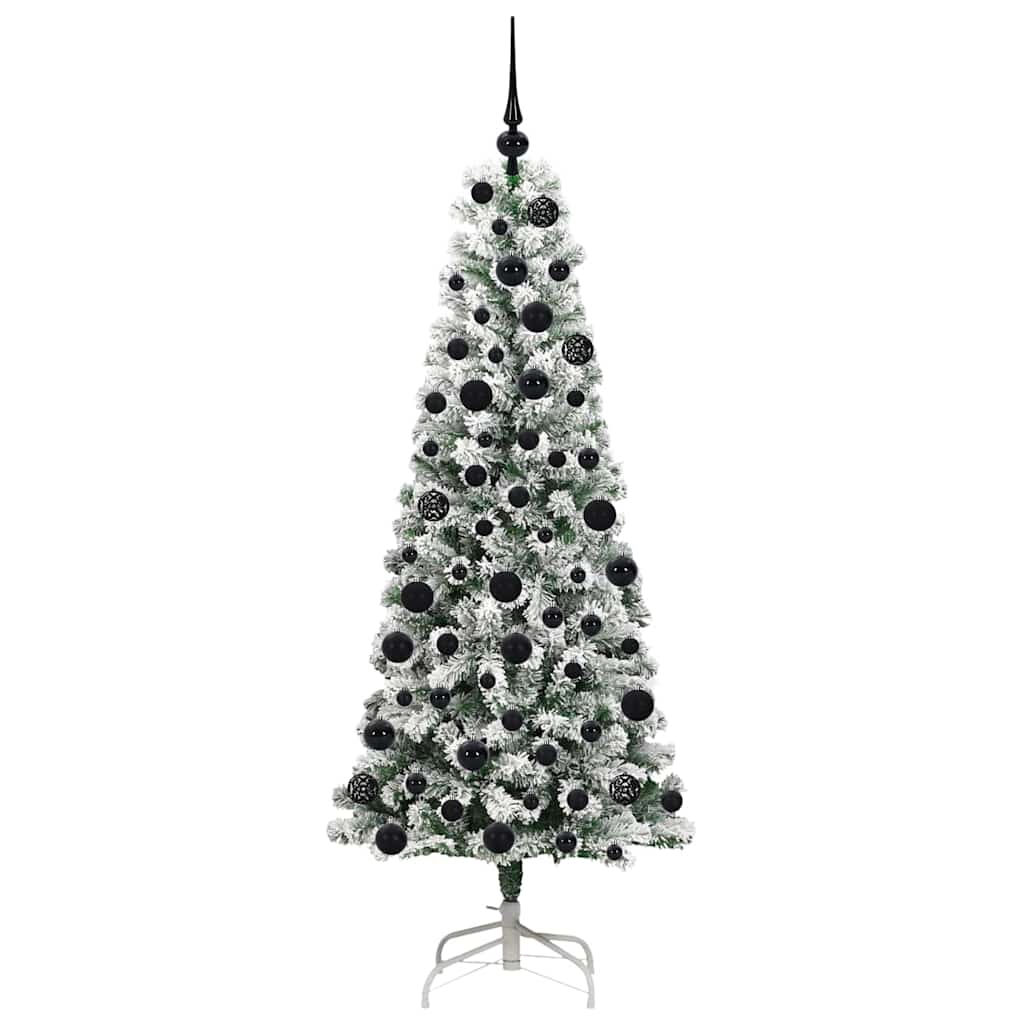 Plast Hingad Julgran 300 LED-lampor Grön och Vit 180 cm