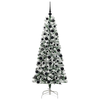 Plast Hingad Julgran 300 LED-lampor Grön och Vit 180 cm