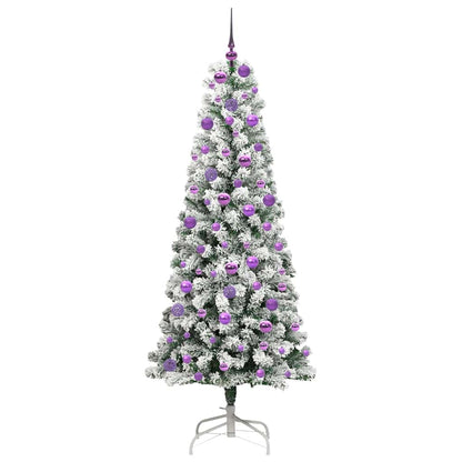Plast Hingad Julgran 300 LED-lampor Grön och Vit 180 cm