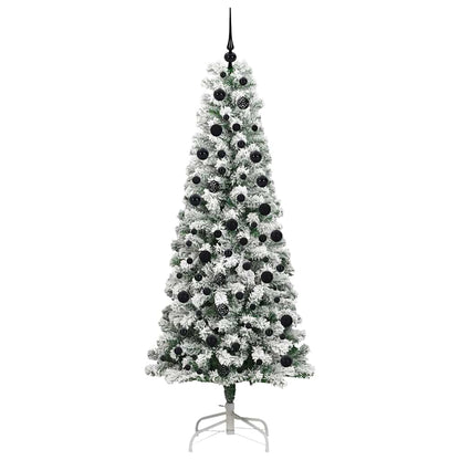 Plast Hingad Julgran 300 LED-lampor Grön och Vit 210 cm