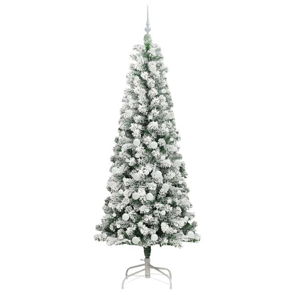 Plast Hingad Julgran 300 LED-lampor Grön och Vit 210 cm