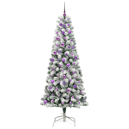 Plast Hingad Julgran 300 LED-lampor Grön och Vit 210 cm
