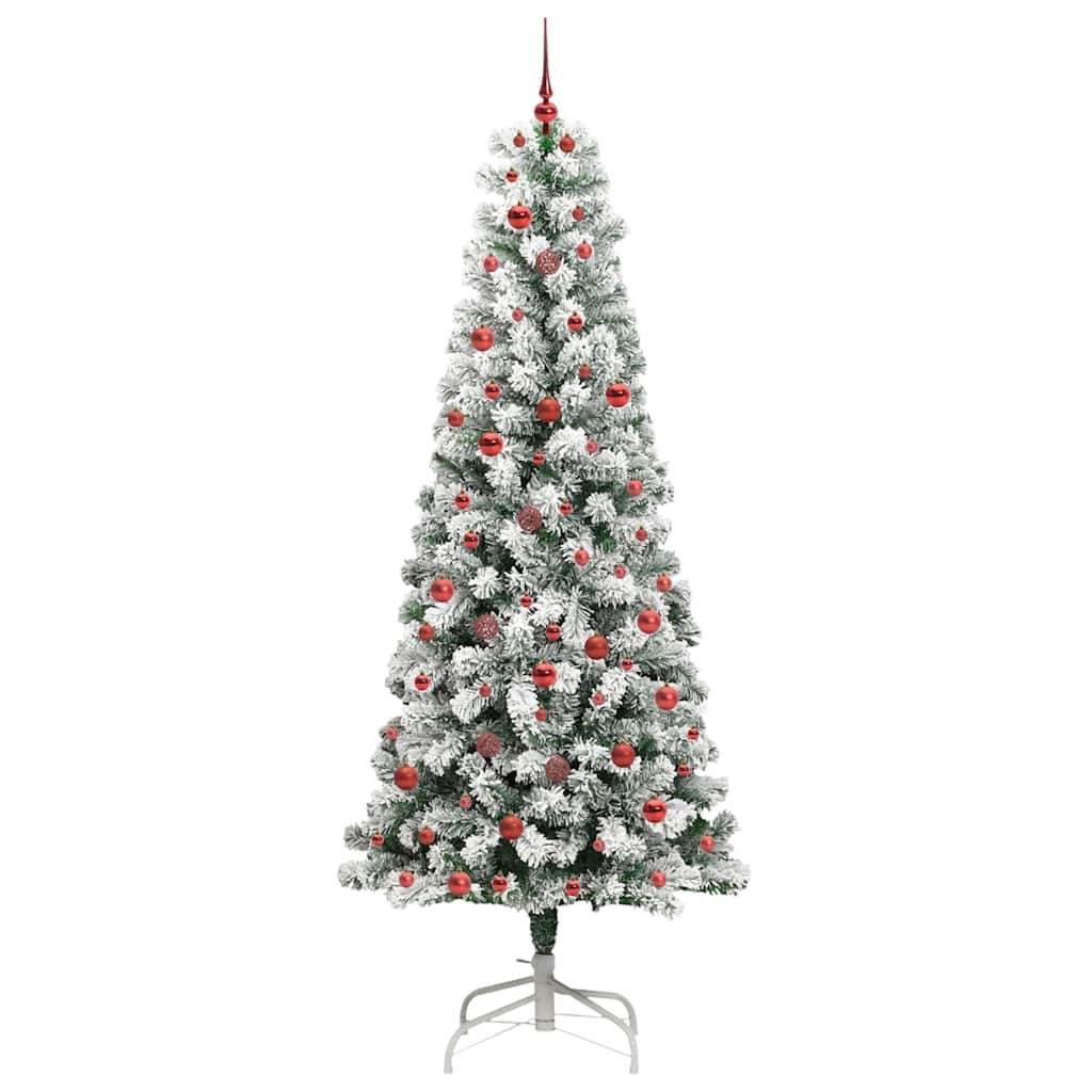 Plast Hingad Julgran 300 LED-lampor Grön och Vit 240 cm