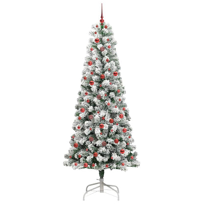 Plast Hingad Julgran 300 LED-lampor Grön och Vit 240 cm