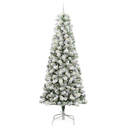 Plast Hingad Julgran 300 LED-lampor Grön och Vit 240 cm