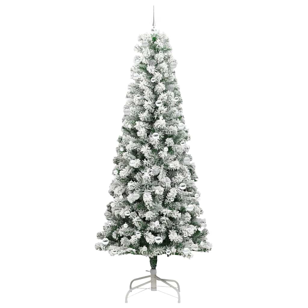 Plast Hingad Julgran 300 LED-lampor Grön och Vit 240 cm