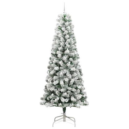 Plast Hingad Julgran 300 LED-lampor Grön och Vit 240 cm