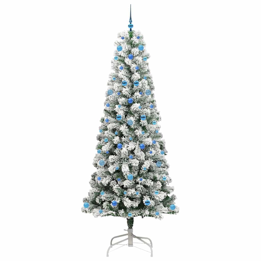 Plast Hingad Julgran 300 LED-lampor Grön och Vit 240 cm