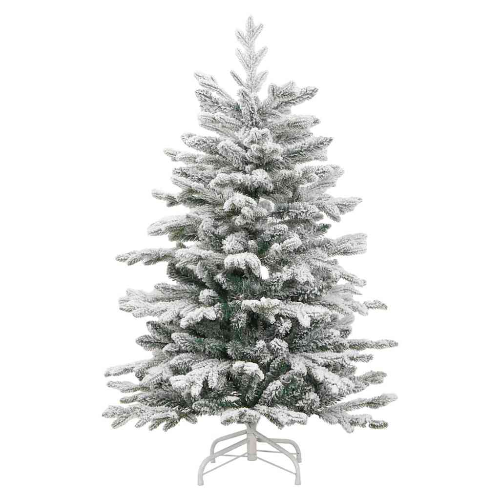 Plast Hingad Julgran med LED -remsljus Vit 150 cm PE och PVC