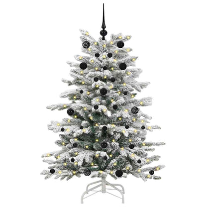 Plast Hingad Julgran med LED -remsljus Vit 150 cm PE och PVC