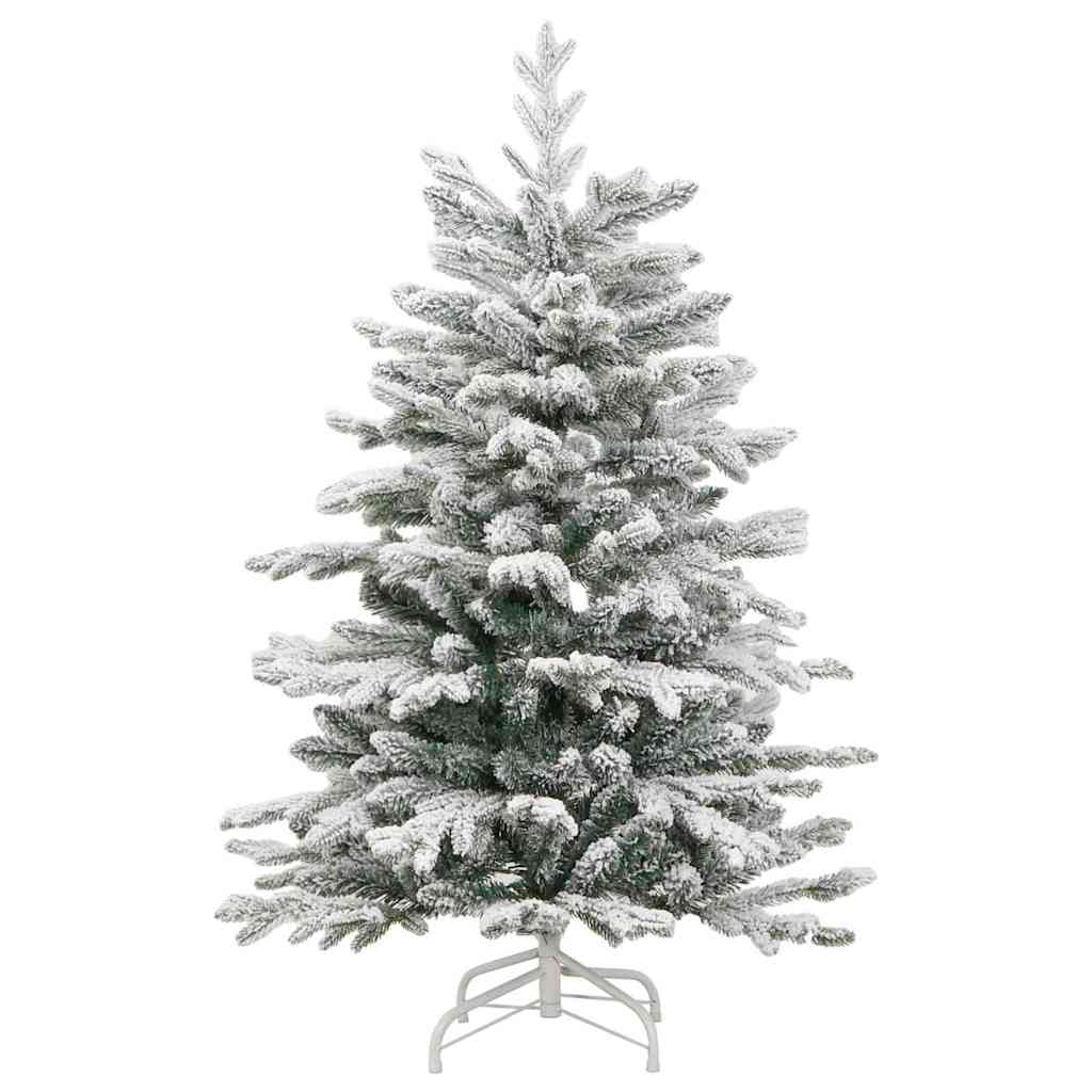 Plast Hingad Julgran med LED -remsljus Vit 150 cm PE och PVC
