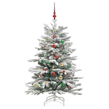 Plast Hingad Julgran med LED -remsljus Vit 150 cm PE och PVC