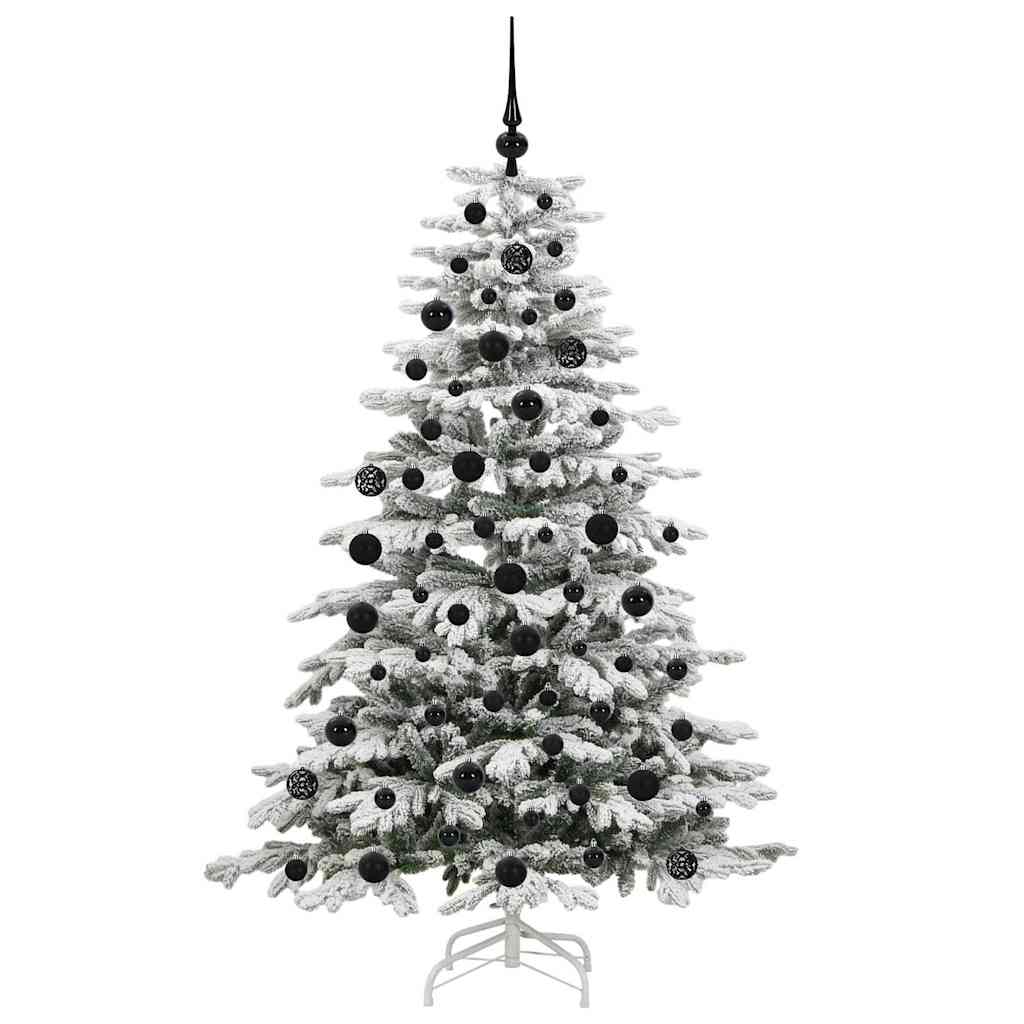 Plast Hingad Julgran med LED -remsljus Vit 180 cm PE och PVC