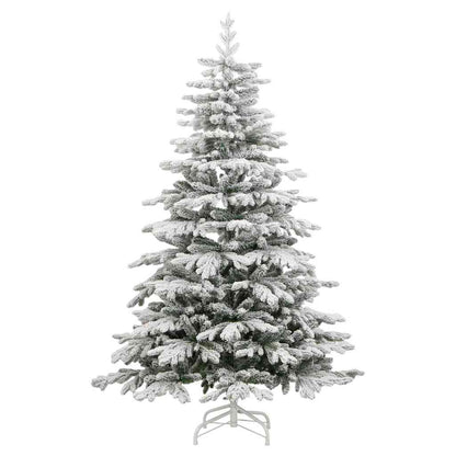 Plast Hingad Julgran med LED -remsljus Vit 180 cm PE och PVC