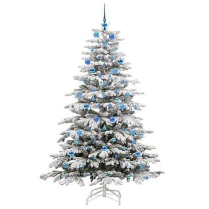 Plast Hingad Julgran med LED -remsljus Vit 210 cm PE och PVC