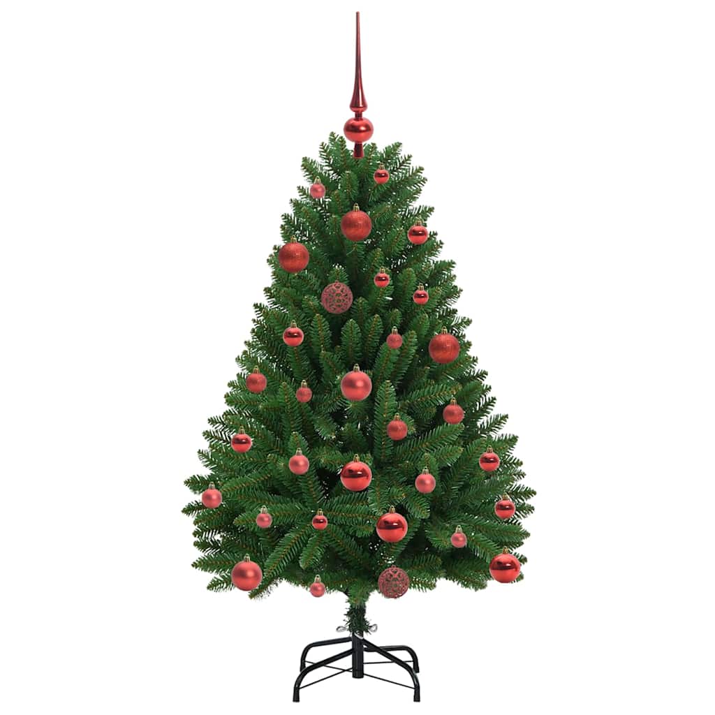 Konstgjord julgran 120 cm 150 LED-lampor Varmvit PVC och stål