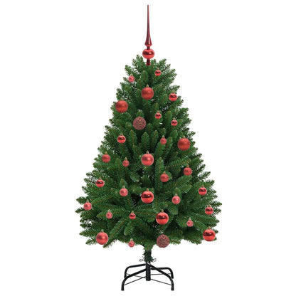 Konstgjord julgran 120 cm 150 LED-lampor Varmvit PVC och stål