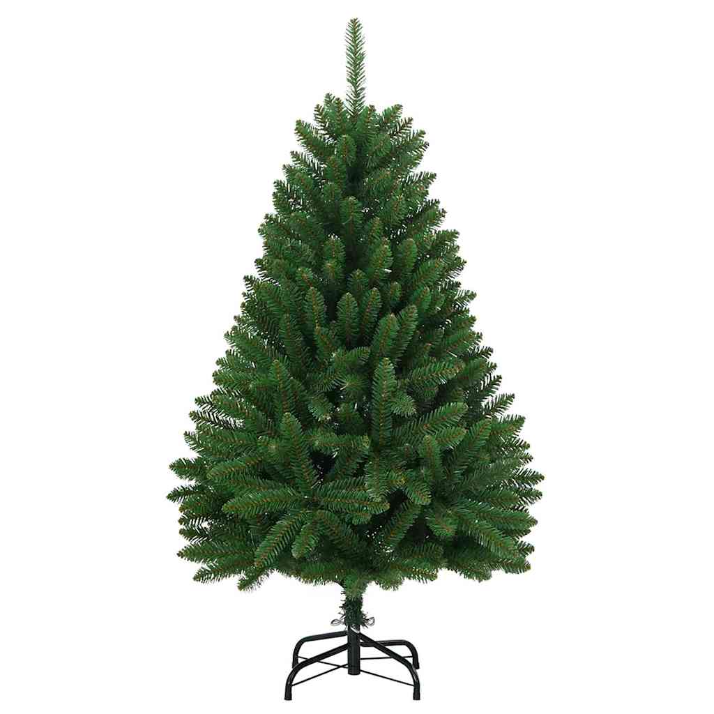 Konstgjord julgran 120 cm 150 LED-lampor Varmvit PVC och stål