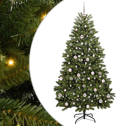 Konstgjord julgran 210 cm 300 LED-lampor Varmvit PVC och stål