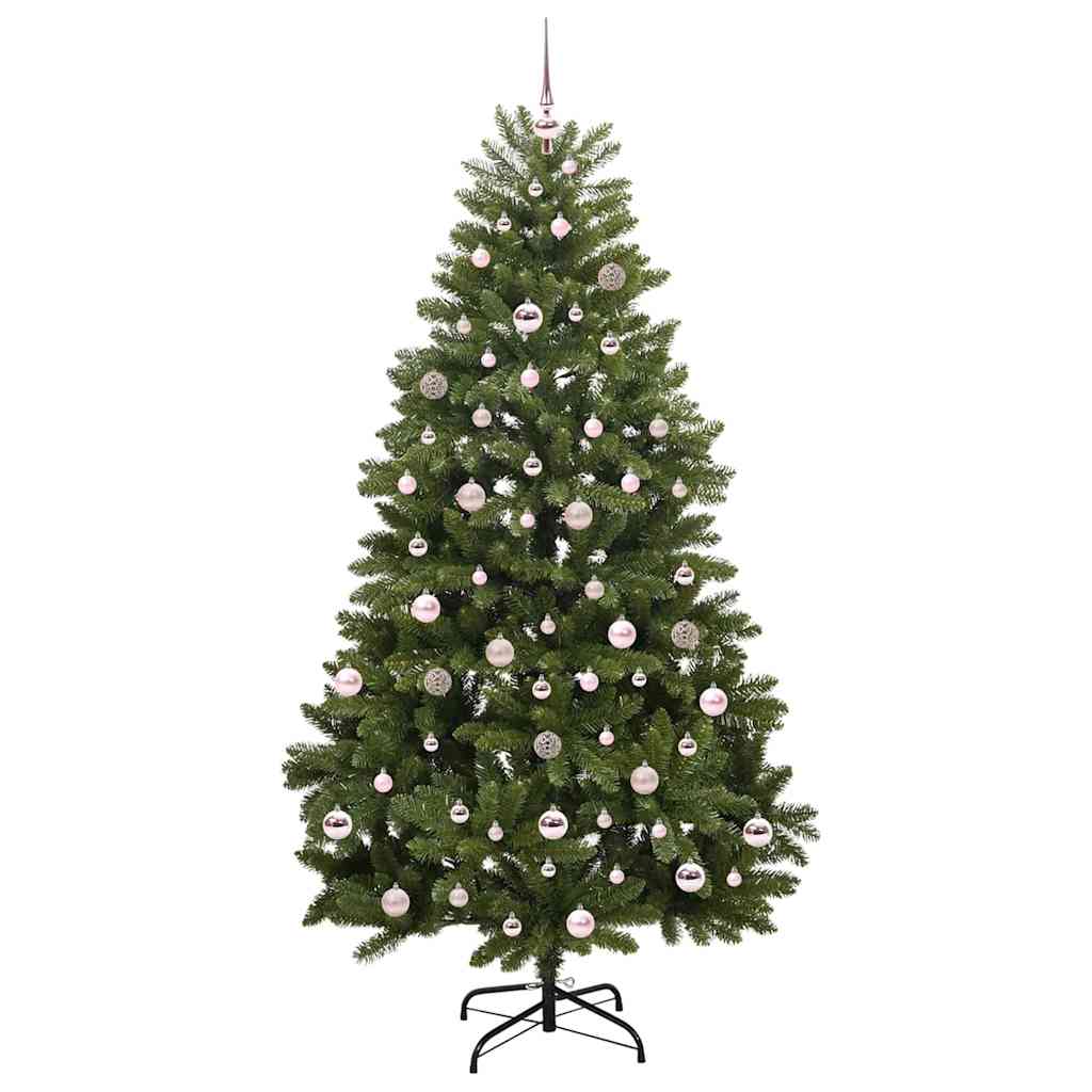 Konstgjord julgran 210 cm 300 LED-lampor Varmvit PVC och stål