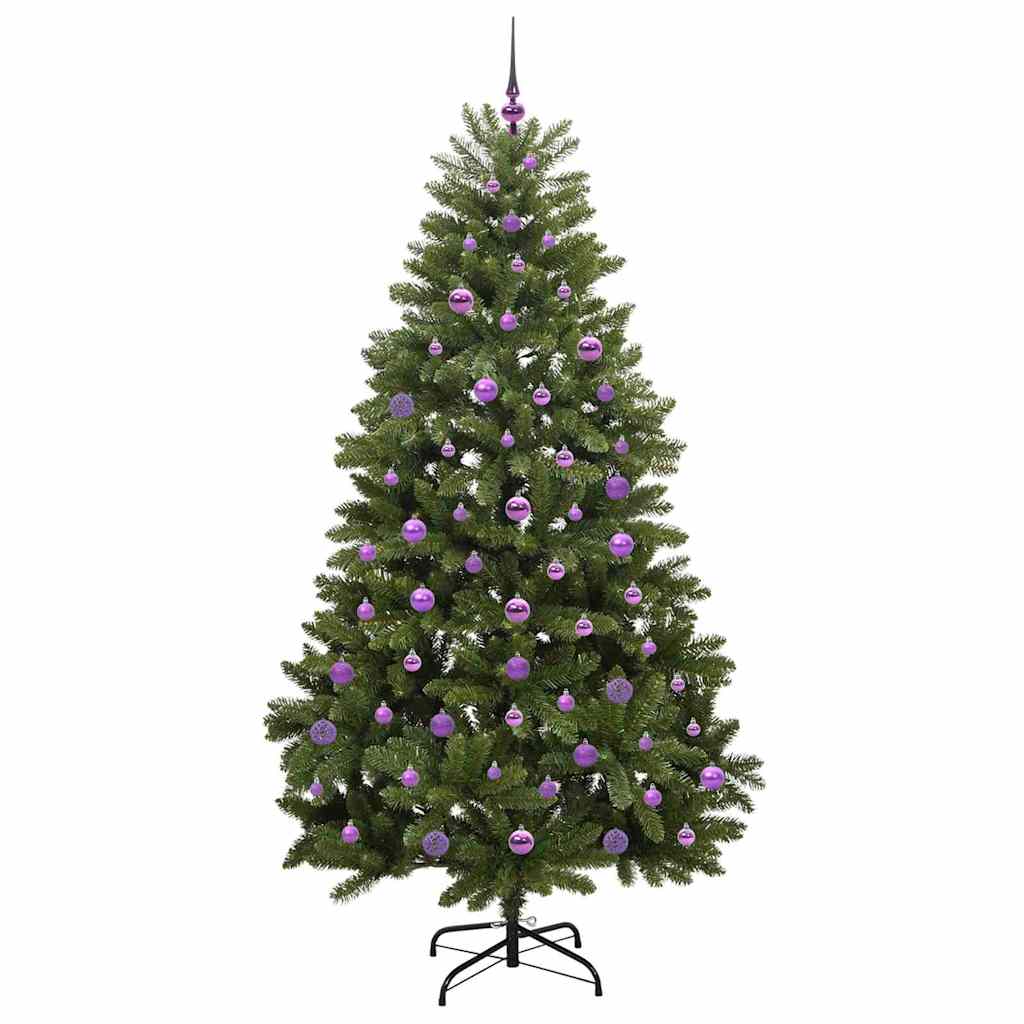 Konstgjord julgran 210 cm 300 LED-lampor Varmvit PVC och stål