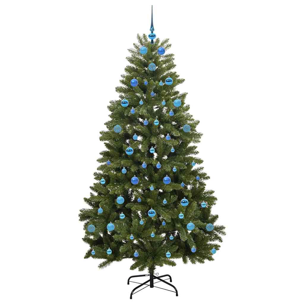 Konstgjord julgran 210 cm 300 LED-lampor Varmvit PVC och stål