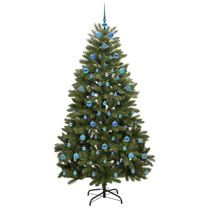 Konstgjord julgran 210 cm 300 LED-lampor Varmvit PVC och stål