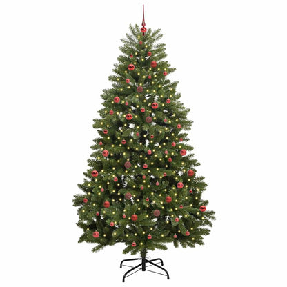 Konstgjord julgran 240 cm 300 LED-lampor Varmvit PVC och stål