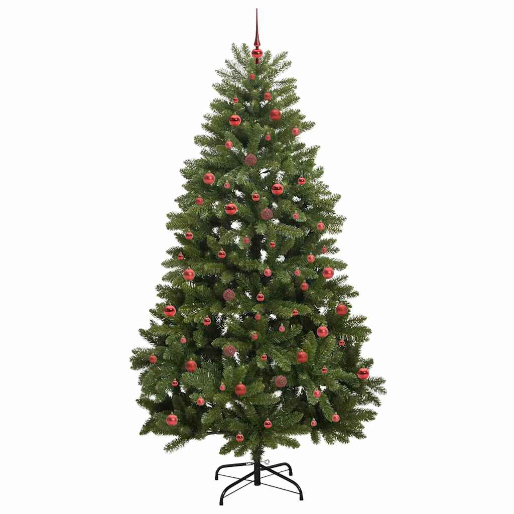 Konstgjord julgran 240 cm 300 LED-lampor Varmvit PVC och stål