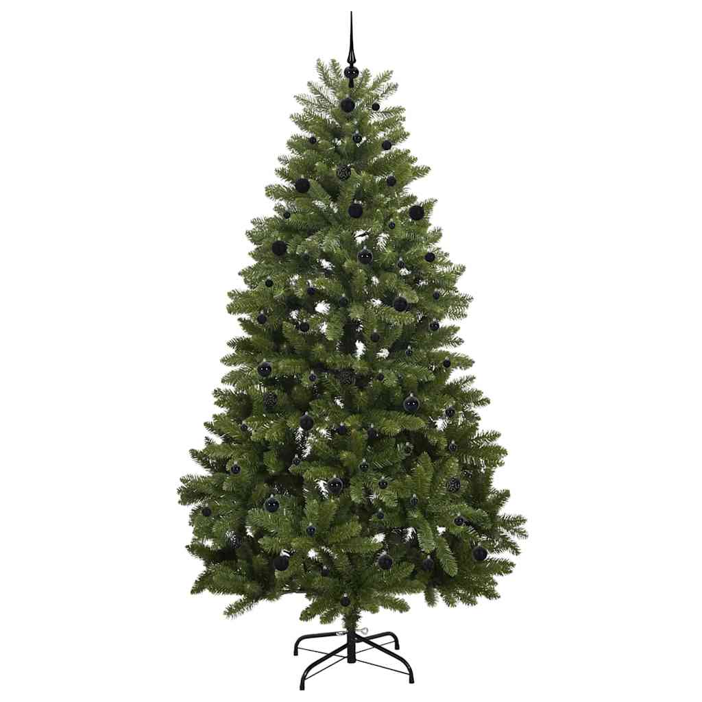 Konstgjord julgran 240 cm 300 LED-lampor Varmvit PVC och stål