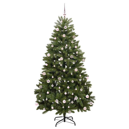 Konstgjord julgran 240 cm 300 LED-lampor Varmvit PVC och stål