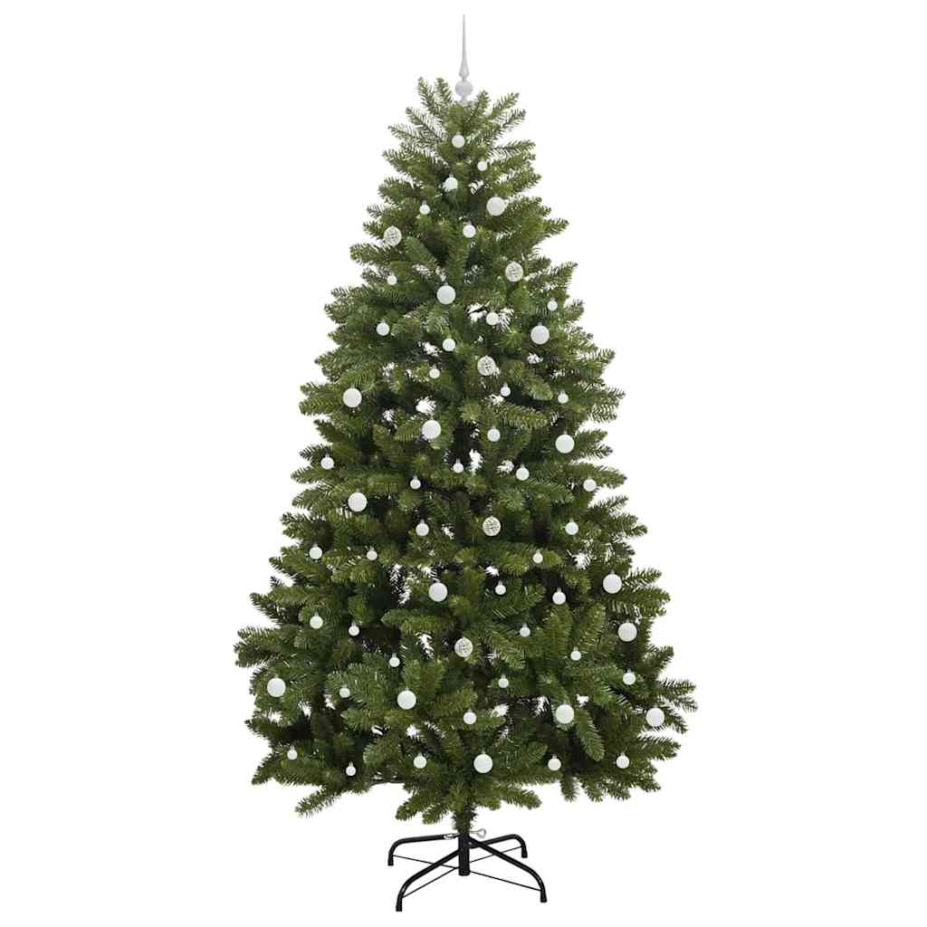 Konstgjord julgran 240 cm 300 LED-lampor Varmvit PVC och stål