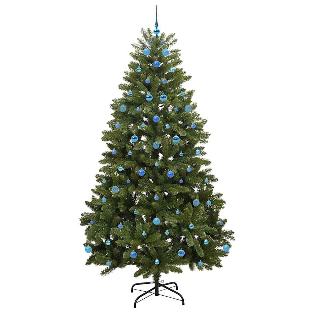 Konstgjord julgran 240 cm 300 LED-lampor Varmvit PVC och stål