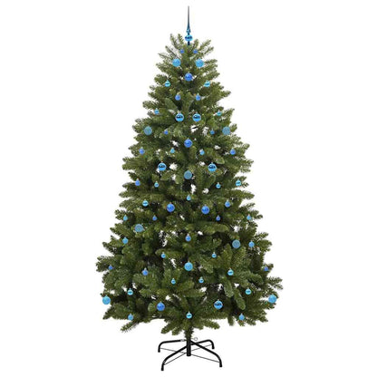 Konstgjord julgran 240 cm 300 LED-lampor Varmvit PVC och stål