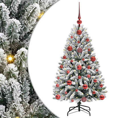 Konstgjord julgran 120 cm 150 LED-lampor Varmvit PVC och stål